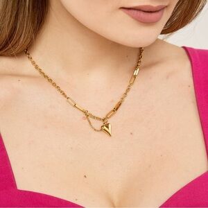 Gorgeous 18K Gold Plated Heart Necklace